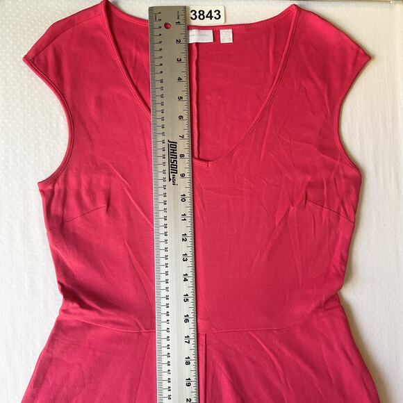 New York & Company Women Dress S Pink Fit Flare Sleeveless Knee Length Stretchy - Picture 7 of 11